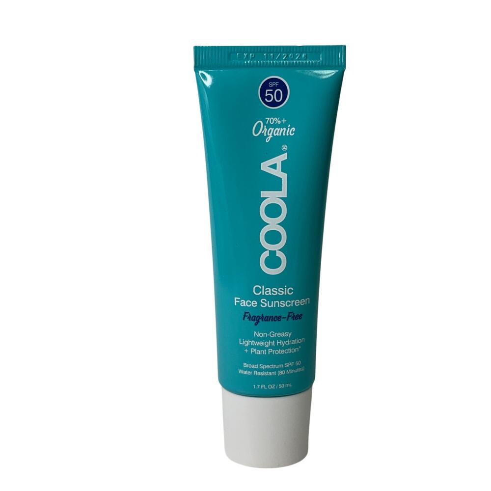 COOLA Classic Face Sunscreen Lotion SPF 50 Fragrance Free 1.7 oz EXP 11/26
